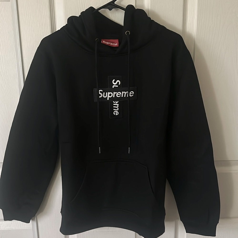 Supreme Cross  Logo Mens Hoodie
